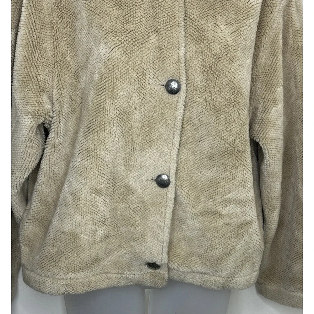 Vintage Tsunami Jacket Women Large Beige‎ Horse Equestrian Fleece Western Concho
